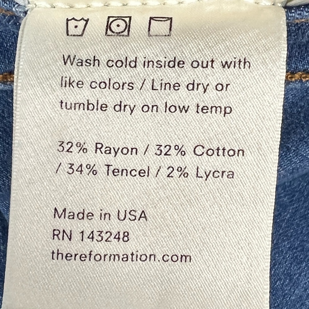 Reformation High Rise Blue Jeans - Picture 9 of 16